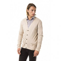 Cardigan in viscosa beige - L