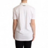 T-shirt bianca con colletto ascot in misto cotone e seta - IT36 - XS