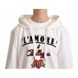 Maglione pullover con cappuccio L'Amore bianco - IT36-XXS