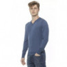 Maglione in cashmere blu - L