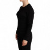 Maglione cardigan abbottonato in cashmere nero - IT44-L