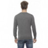 Maglione in cashmere grigio - 3XL