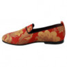 Mocassini con pantofole in broccato oro rosso - EU39/US6