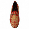 Mocassini con pantofole in broccato oro rosso - EU40/US7