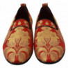 Mocassini con pantofole in broccato oro rosso - EU40/US7