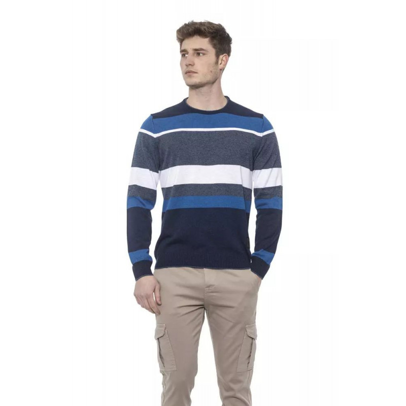 Maglione in cotone blu - S