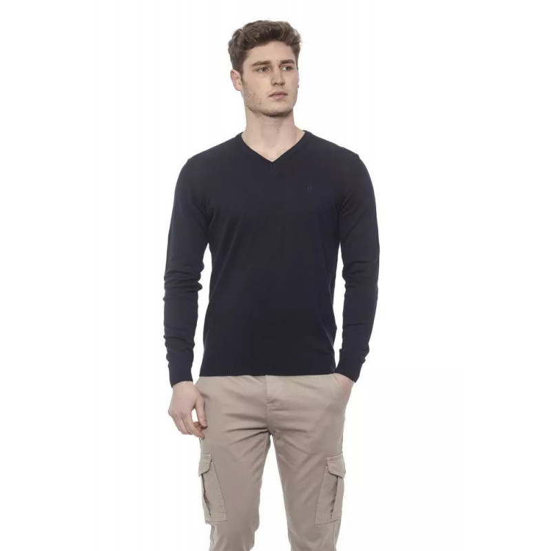 Maglione in cotone blu - L