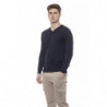 Maglione in cotone blu - L
