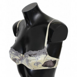 Intimo reggiseno balconcino in pizzo grigio beige - IT2 - S