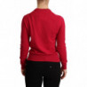 Maglione pullover in lana di cashmere ricamato rosa - IT48-XXL