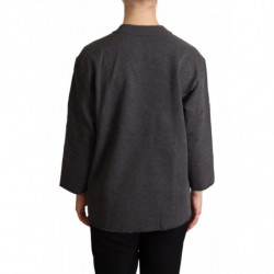 Maglione pullover da donna ricamato grigio - IT38 - S