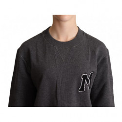 Maglione pullover da donna ricamato grigio - IT38 - S