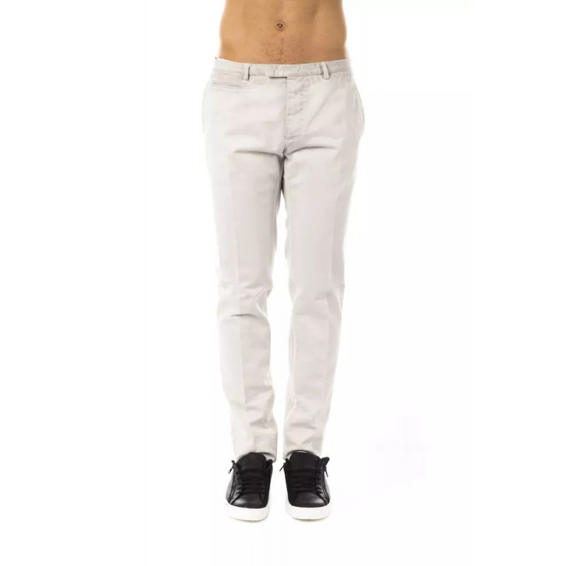 Jeans e pantaloni in cotone grigio - W54