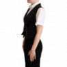 Gilet gilet con stampa leopardata marrone nero - IT40-S