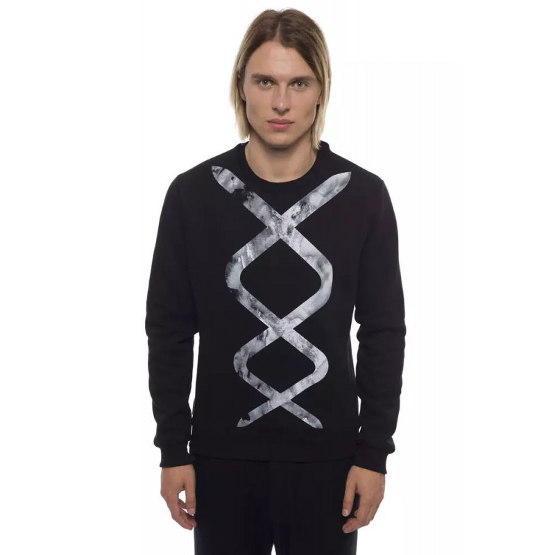 Maglione in cotone bianco e nero - XS
