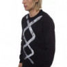 Maglione in cotone bianco e nero - XS