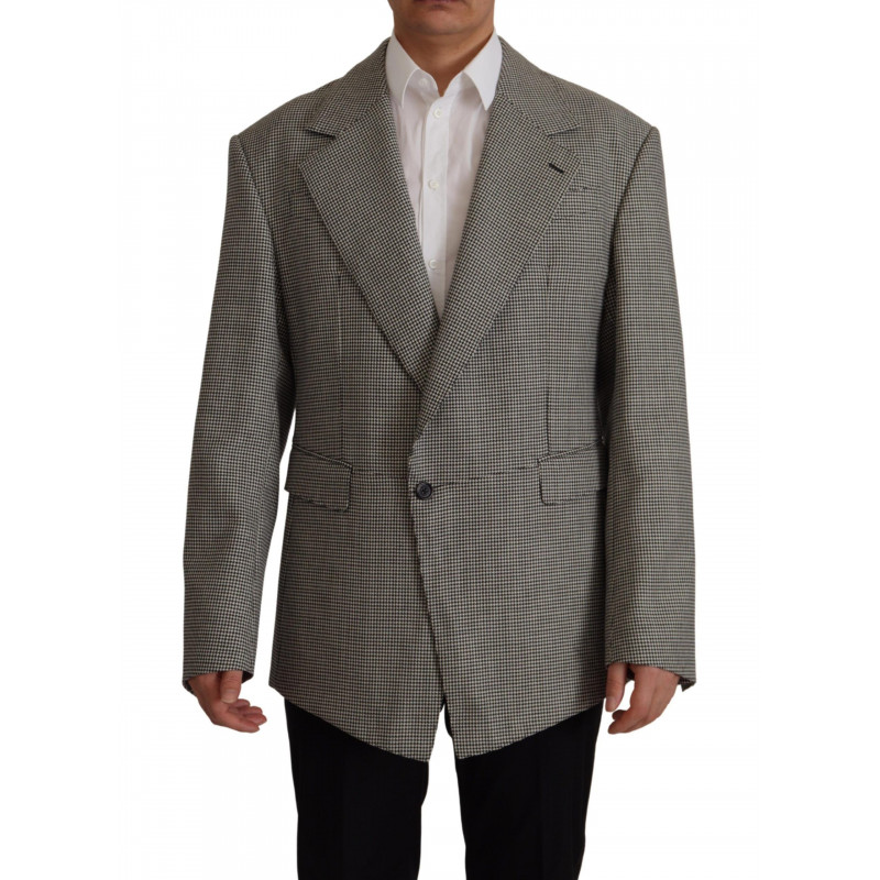 Blazer da giacca monopetto a quadri grigio - IT48 - M