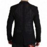 Blazer da uomo cappotto monopetto nero - IT50 - L