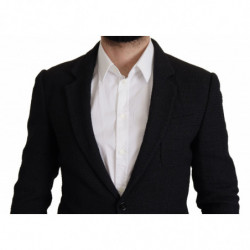 Blazer da uomo cappotto monopetto nero - IT50 - L