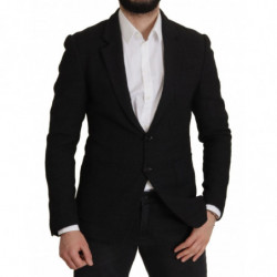 Blazer da uomo cappotto monopetto nero - IT50 - L