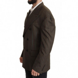 Blazer doppiopetto a righe multicolori - IT50 - L
