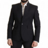 Blazer da uomo cappotto monopetto in lana nera - IT50 - L
