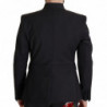 Blazer da uomo cappotto monopetto in lana nera - IT50 - L