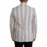 Blazer monopetto in cotone a righe bianche - IT54 - XL