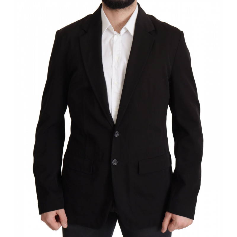 Blazer cappotto monopetto in lana nera - IT50 - L