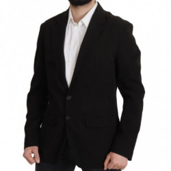 Blazer cappotto monopetto in lana nera - IT50 - L
