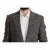 Blazer monopetto fantasia in cotone grigio - IT56 - XL