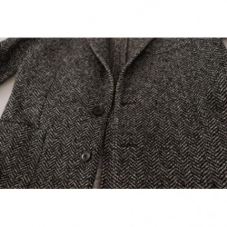 Blazer monopetto fantasia in cotone grigio - IT56 - XL