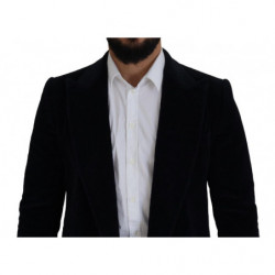 Giacca da uomo cappotto lungo cardigan cotone nero - IT46 - S