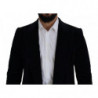 Giacca da uomo cappotto lungo cardigan cotone nero - IT46 - S