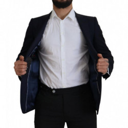 Blazer cappotto monopetto in lana blu - IT46 - S