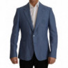 Giacca blazer blu monopetto con logo - IT48 - M