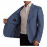 Giacca blazer blu monopetto con logo - IT48 - M