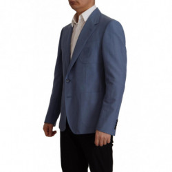 Giacca blazer blu monopetto con logo - IT48 - M
