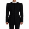 Giacca blazer doppiopetto in lana nera - IT48 - M
