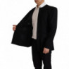Giacca blazer doppiopetto in lana nera - IT48 - M
