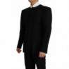 Giacca blazer doppiopetto in lana nera - IT48 - M