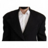 Blazer giacca monopetto in lana nera - IT50 - L