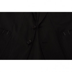 Giacca blazer monopetto in cotone nero - IT52 - L
