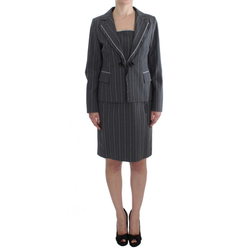 Set abito tubino e giacca elasticizzata grigia - IT48 - XL