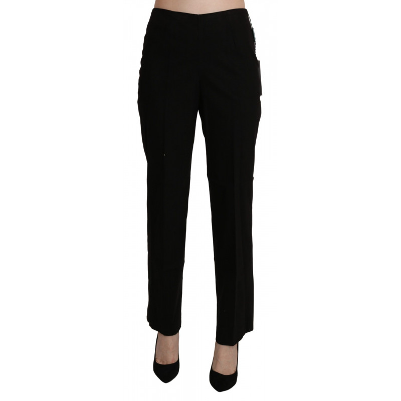 Pantaloni neri a vita alta dritti - IT50-3XL