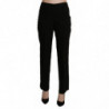 Pantaloni neri a vita alta dritti - IT50-3XL