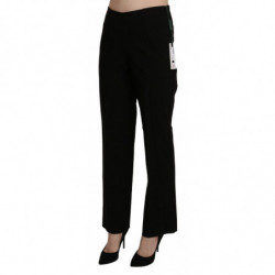 Pantaloni neri a vita alta dritti - IT46-XL