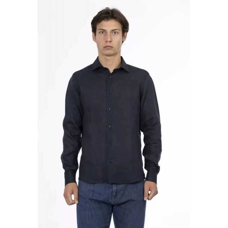 Camicia di lino blu - XL