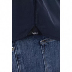 Camicia in cotone blu - L