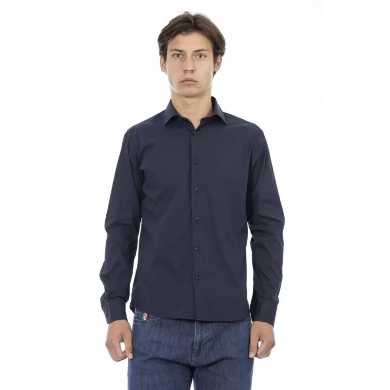 Camicia in cotone blu - XL
